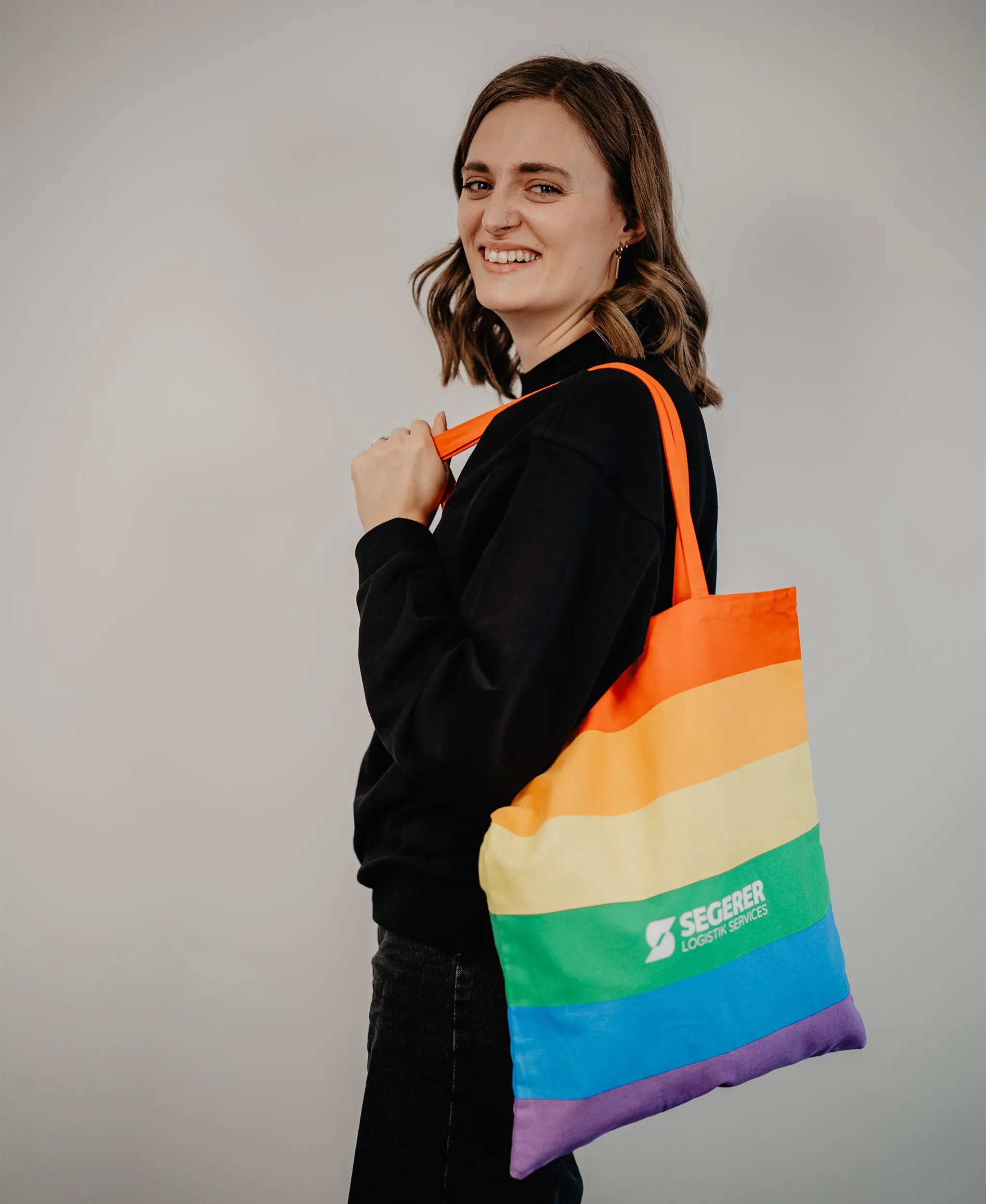 Einkaufstasche bunt-statt-braun